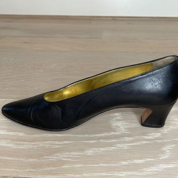 PANCALDI Italian supple black pumps size 8.5 AA - Picture 5 of 8